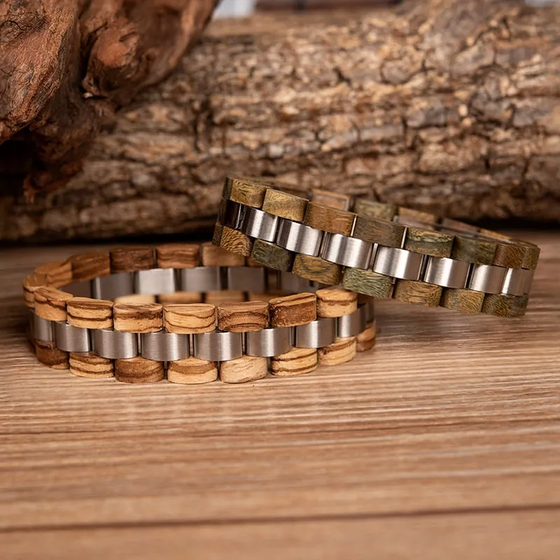 Wooden Watch & Bracelet Set